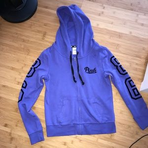 Victoria Secret purple zip up hoodie